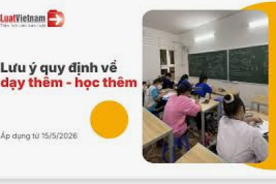 Thông báo về việc công khai email và số điện thoại đường dây nóng để tiếp nhận xử lí các kiến nghị về hoạt động dạy thêm học thêm.